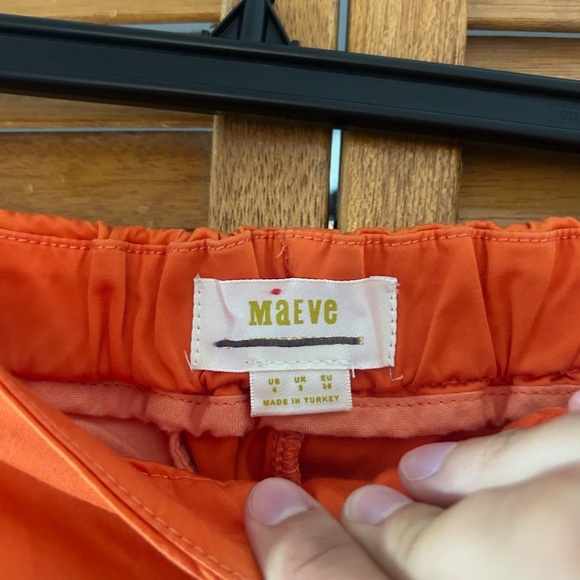 Maeve By Anthropologie Women’s Orange Slouchy Wide Leg Trousers Sz 4 - Picture 5 of 8